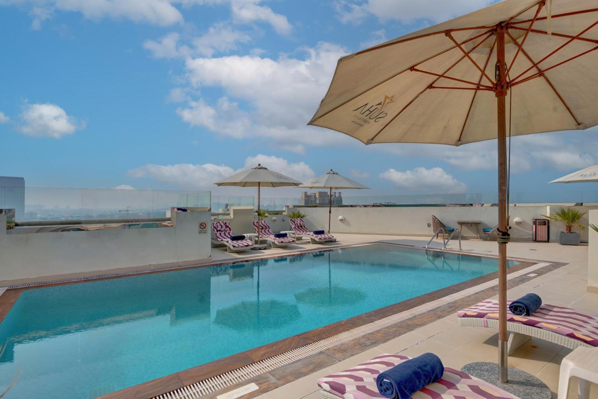 Suha Park Hotel Apartments, Waterfront Jaddaf Dubai Eksteriør billede